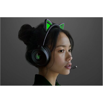 Razer Gaming Headset , Kraken Kitty V3 X , Wired , Over-Ear , Microphone , Black
