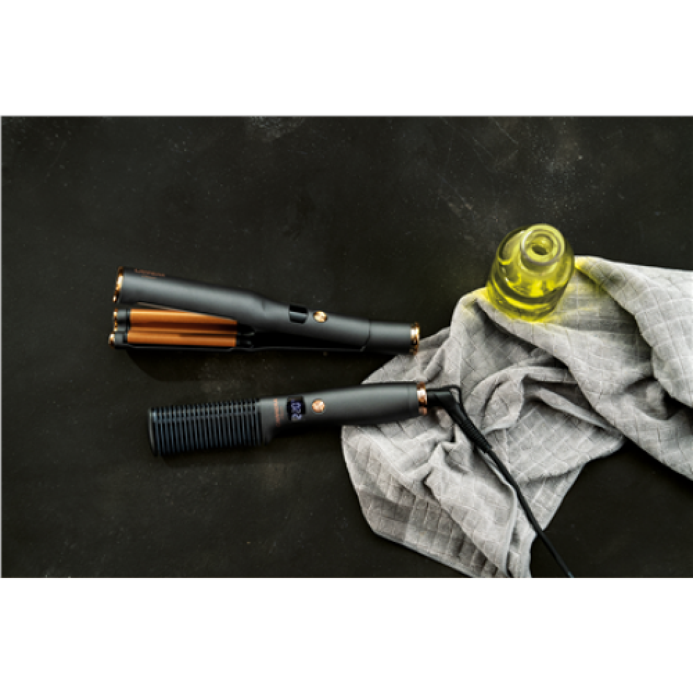 Carrera Classic Straightener Comb and Wave Styler Set 21291122 Warranty 24 month(s), Display LED, Temperature (max) 220 °C, 40/55 W, Gun Grey