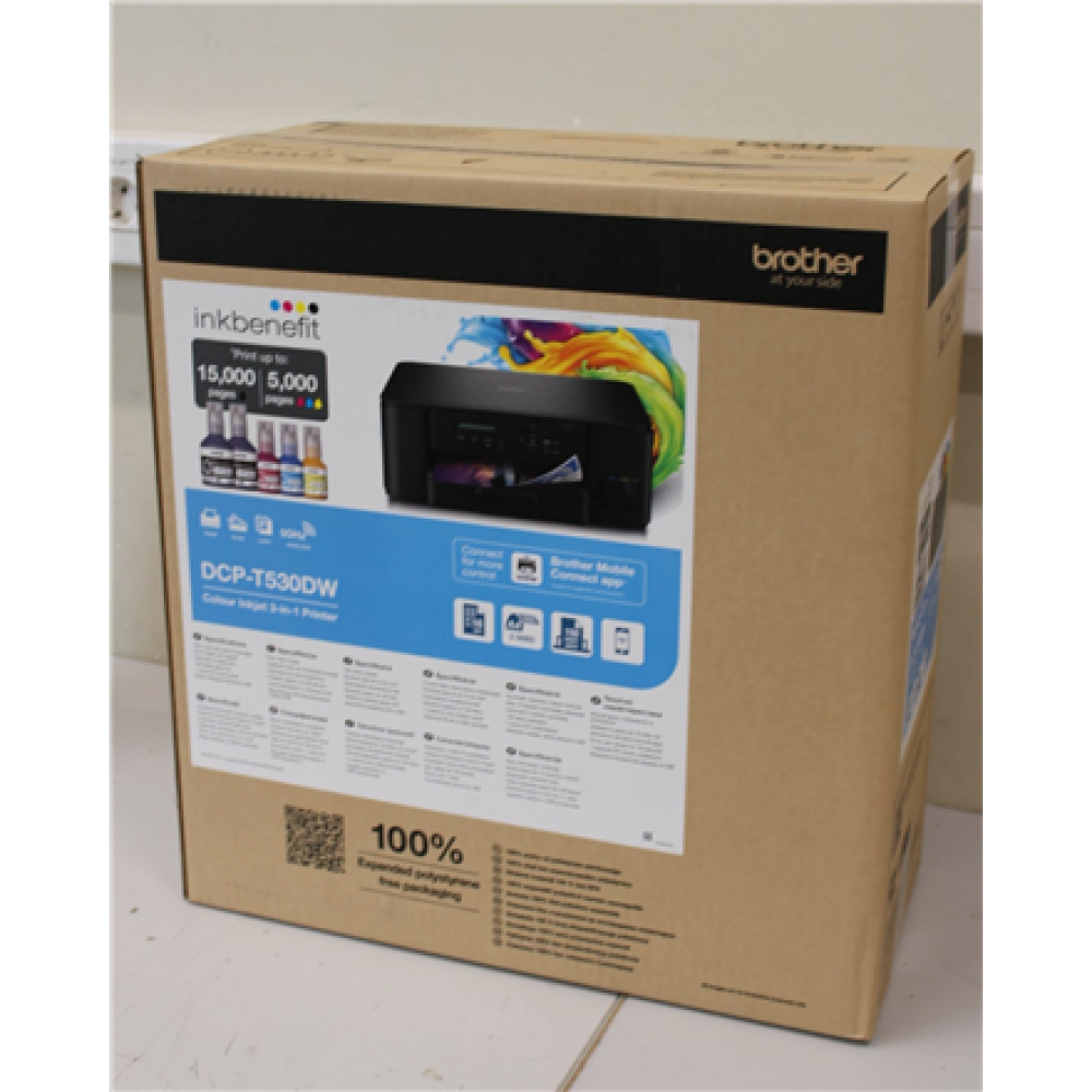 SALE OUT. Brother DCP-T530DW 3-in-1 Wireless Inkjet Printer , Brother DCP-T530DW , Inkjet , Colour , A4 , Wi-Fi , Black , DAMAGED PACKAGING