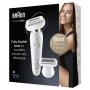 Braun Epilator , Silk-épil 9 Flex SES9006 , Number of power levels 2 , Wet & Dry , White