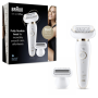 Braun Epilator , Silk-épil 9 Flex SES9006 , Number of power levels 2 , Wet & Dry , White