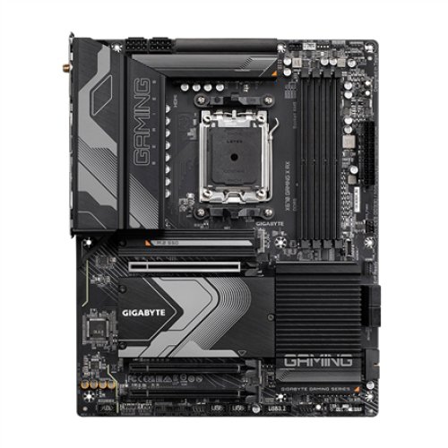 Gigabyte , X670 GAMING X AX 1.0 M/B , Processor family AMD , Processor socket AM5 , DDR5 DIMM , Memory slots 4 , Supported hard disk drive interfaces SATA, M.2 , Number of SATA connectors 4 , Chipset AMD X670 , ATX