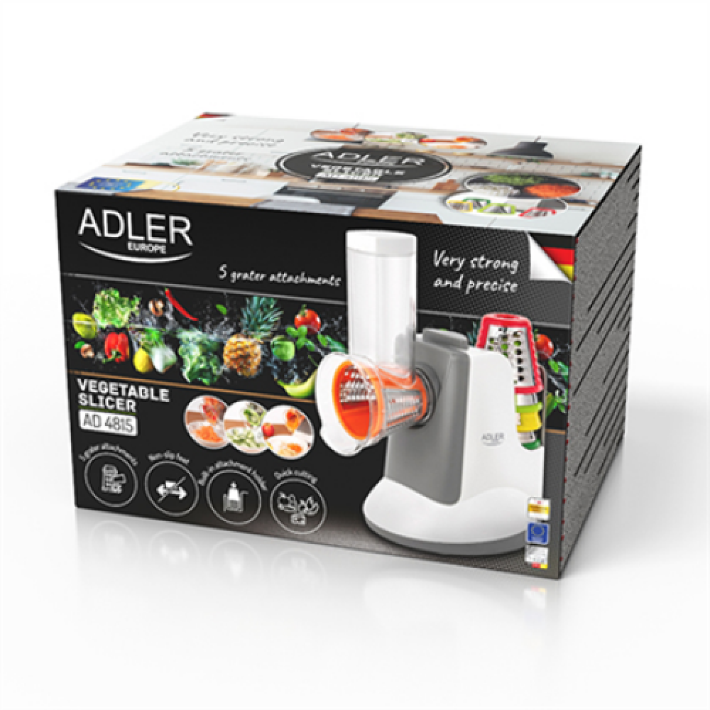 Adler , Vegetable Slicer , AD 4815 , White/Grey , 150 W