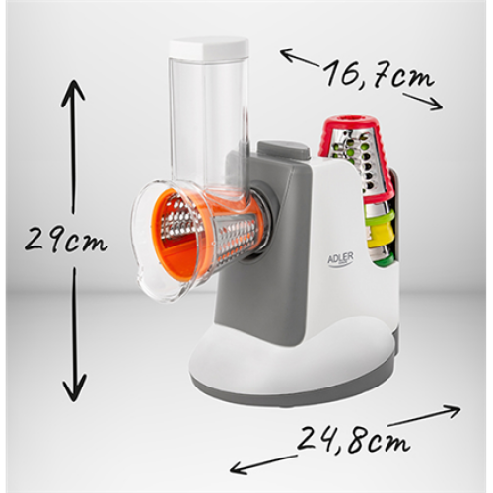 Adler , Vegetable Slicer , AD 4815 , White/Grey , 150 W