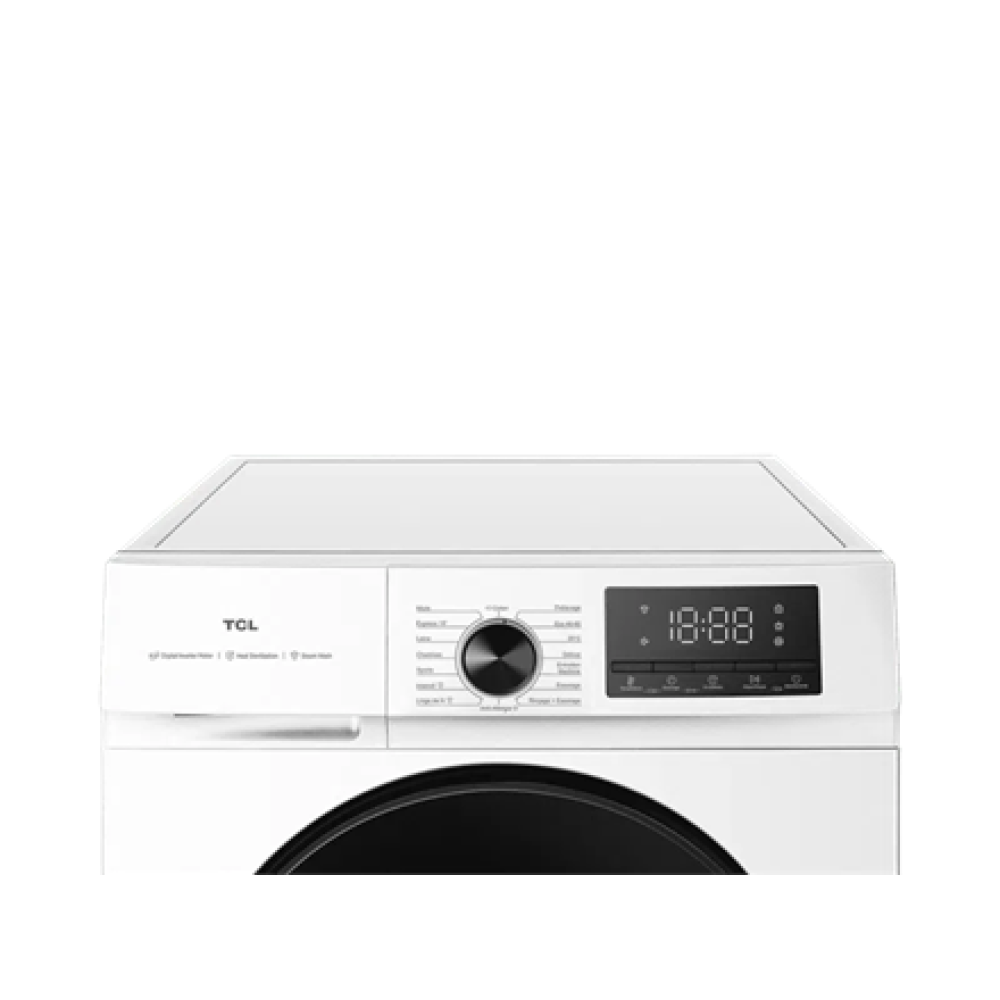 TCL Washing machine , FF1024WA2 , Energy efficiency class A-10% , Front loading , Washing capacity 10 kg , 1400 RPM , Depth 61 cm , Width 59.5 cm , Display , LED , Steam function , White