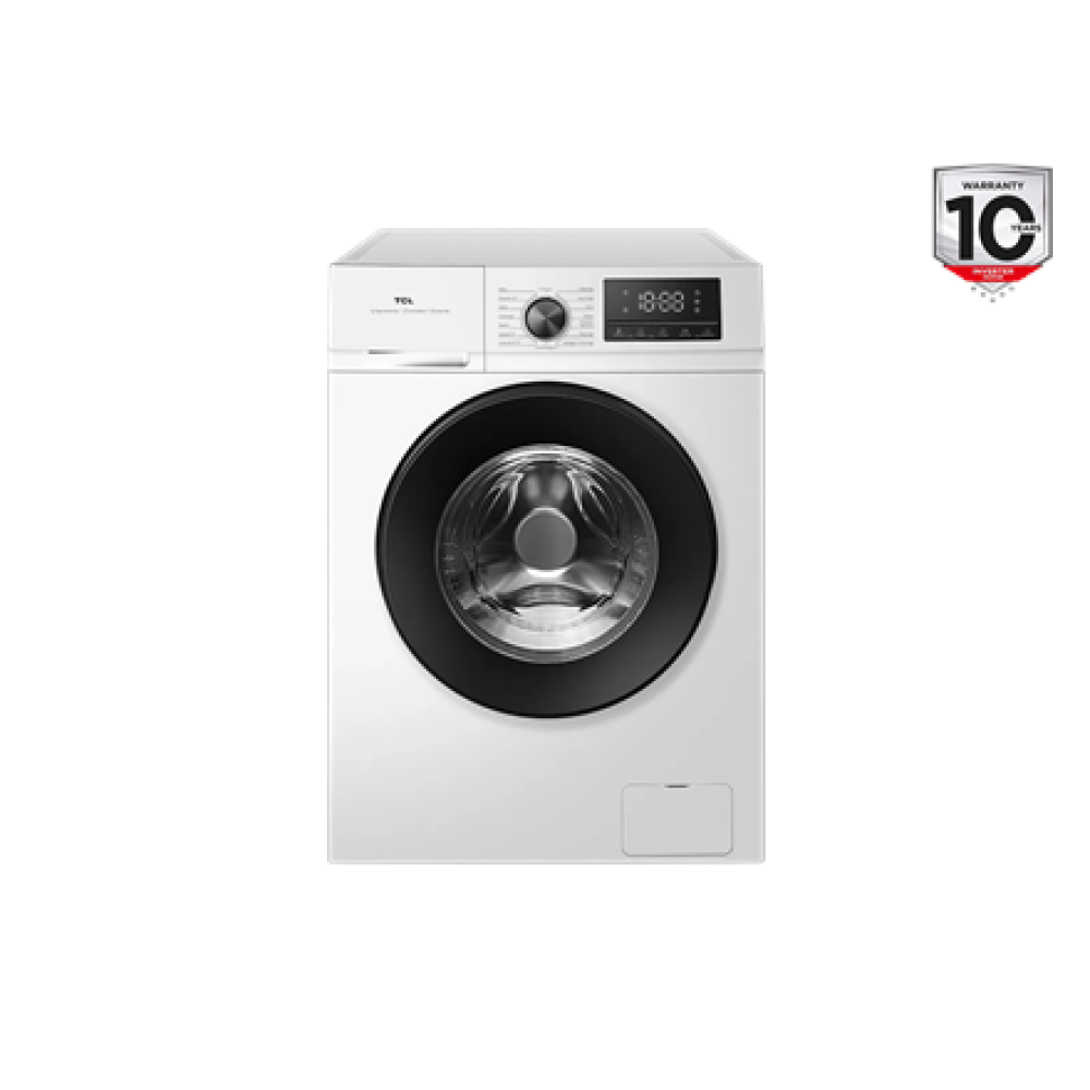 TCL Washing machine , FF1024WA2 , Energy efficiency class A-10% , Front loading , Washing capacity 10 kg , 1400 RPM , Depth 61 cm , Width 59.5 cm , Display , LED , Steam function , White