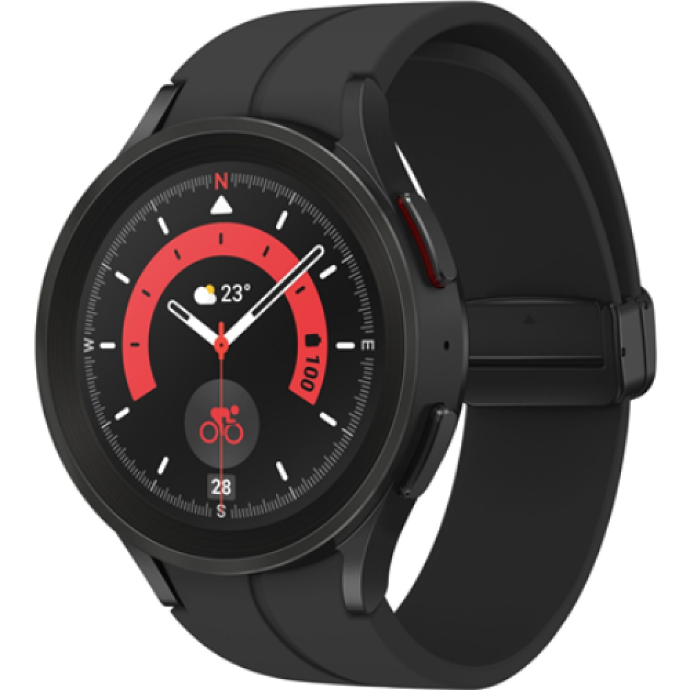 Samsung Galaxy Watch5 Pro Smart watch GPS (satellite) AMOLED 3.56cm (1.4 inches) Waterproof Black Titanium