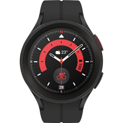 Samsung Galaxy Watch5 Pro Smart watch GPS (satellite) AMOLED 3.56cm (1.4 inches) Waterproof Black Titanium