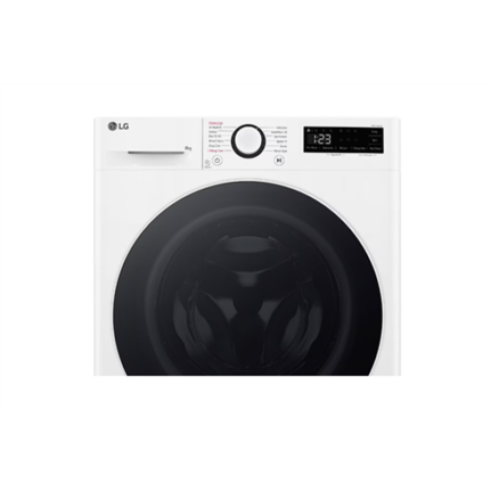LG , Washing Machine , F2WR508S0W , Energy efficiency class A-10% , Front loading , Washing capacity 8 kg , 1200 RPM , Depth 47.5 cm , Width 60 cm , LED , Steam function , Direct drive , White