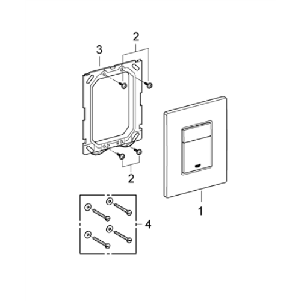 Grohe Skate Cosmopolitan Flush Plate 38732DL0 Brushed warm sunset