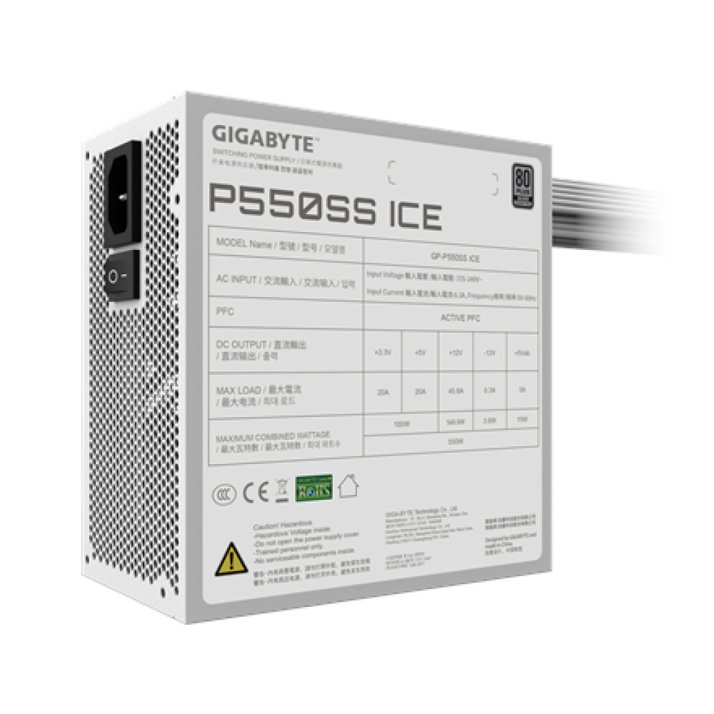 Gigabyte PSU , GP-P550SS ICE GEU1 , 550 W