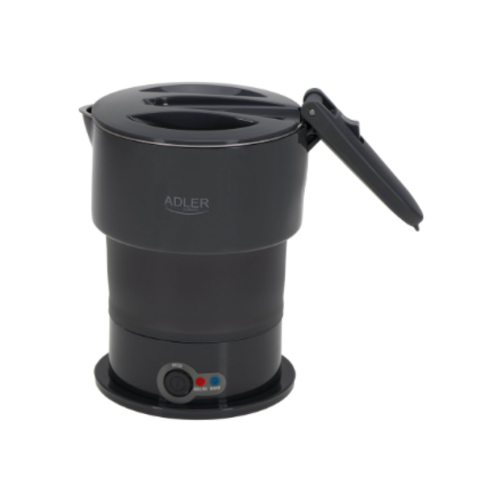 Adler Silicon Travel Kettle , AD 1377 , Travel Kettle , 600 W , 0.6 L , Silicon , Grey
