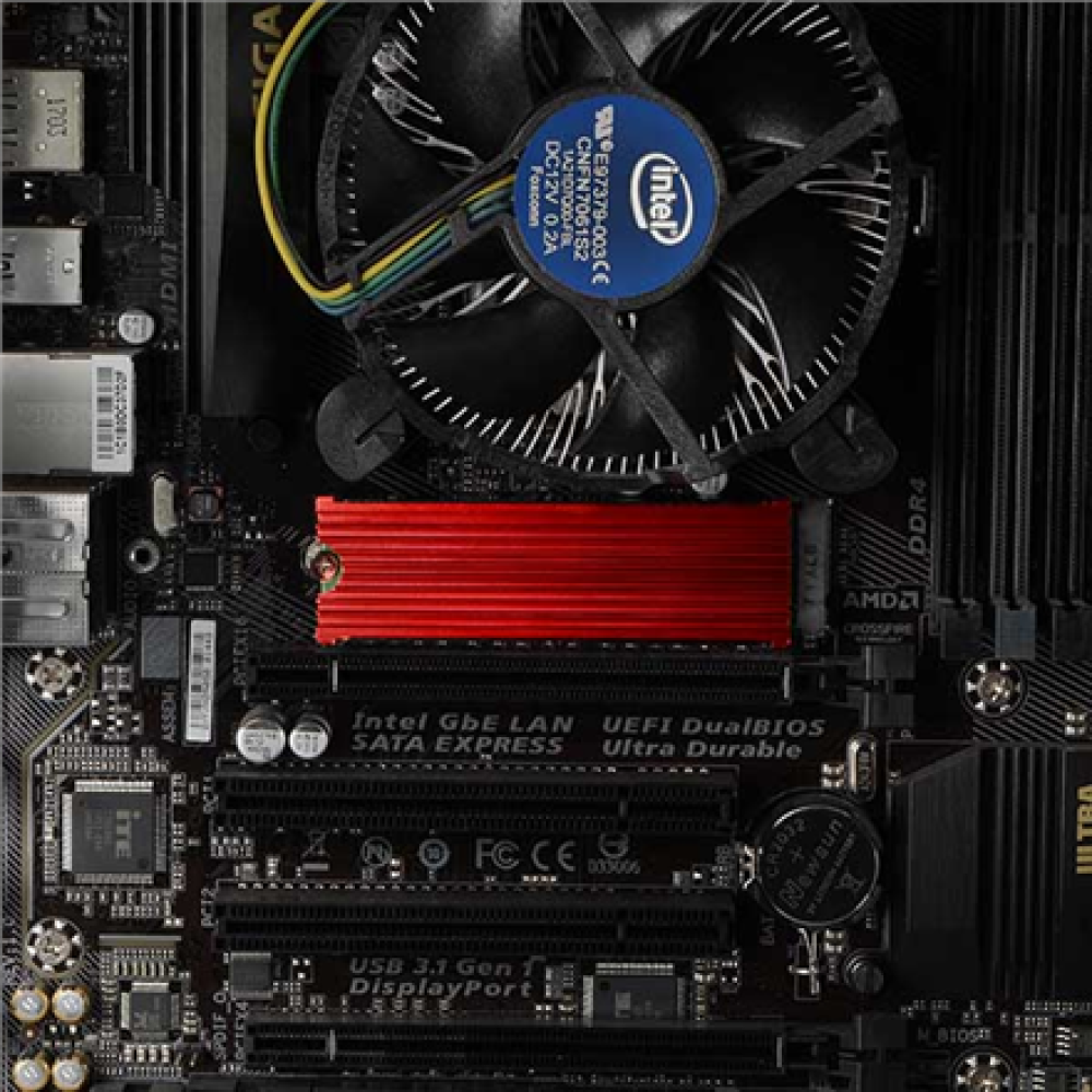 AXAGON , Passive aluminum cooler for all M.2 SSDs, size 2280, high 12 mm , CLR-M2