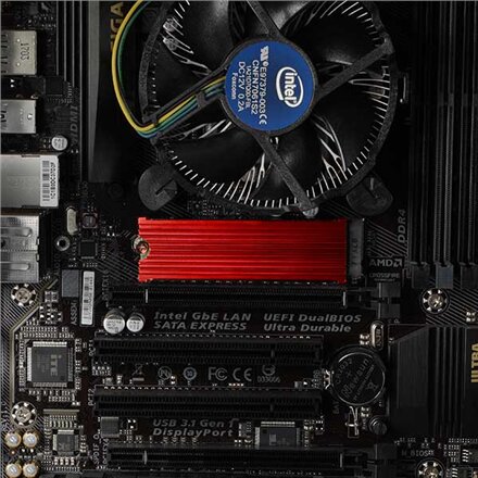 AXAGON , Passive aluminum cooler for all M.2 SSDs, size 2280, high 12 mm , CLR-M2