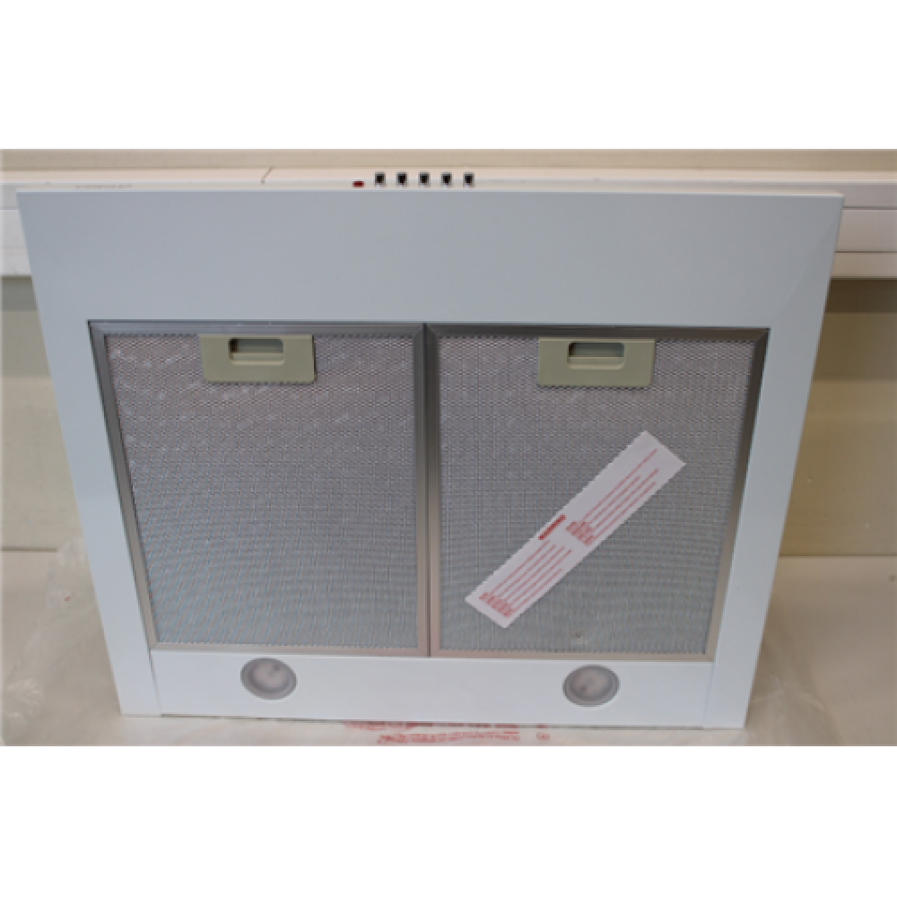 SALE OUT. CATA OMEGA 600 WH /L Hood, Energy efficiency class C, Max 645 m³/h, LED, White CATA DAMAGED PACKAGING, DENT ON FILTER, SMALL DENT ON FRONT OF HOOD