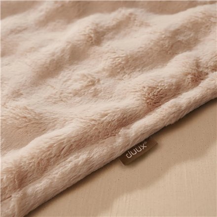 Duux Yentl Heated Overblanket, 200 x 200 cm , DXOB12 , Number of heating levels 9 , Number of persons 1 , Washable , Remote control , Premium faux fur , 200 W , Bubble Gray