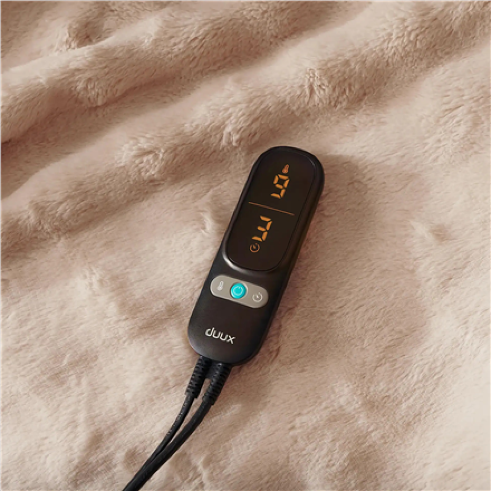 Duux Yentl Heated Overblanket, 200 x 200 cm , DXOB12 , Number of heating levels 9 , Number of persons 1 , Washable , Remote control , Premium faux fur , 200 W , Bubble Gray