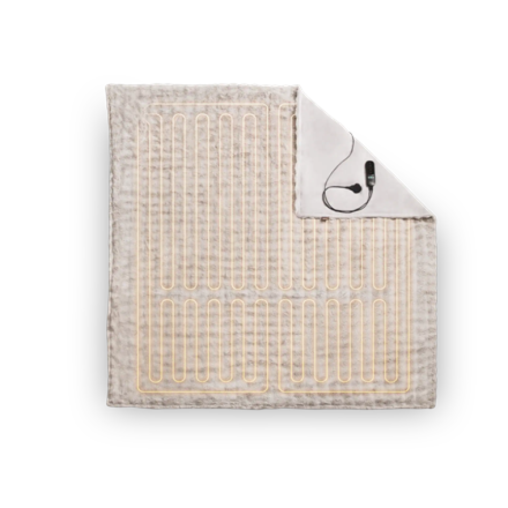 Duux Yentl Heated Overblanket, 200 x 200 cm , DXOB12 , Number of heating levels 9 , Number of persons 1 , Washable , Remote control , Premium faux fur , 200 W , Bubble Gray