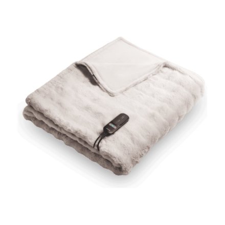 Duux Yentl Heated Overblanket, 200 x 200 cm , DXOB12 , Number of heating levels 9 , Number of persons 1 , Washable , Remote control , Premium faux fur , 200 W , Bubble Gray