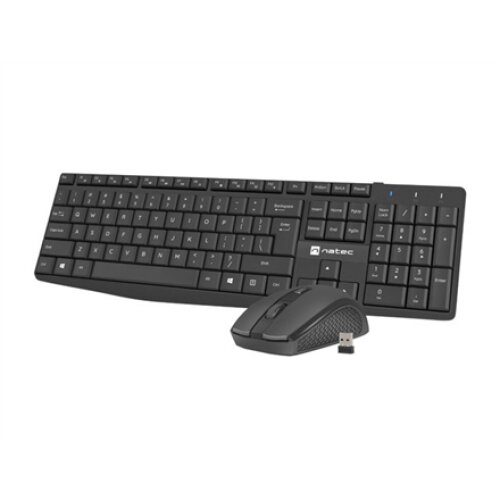 Natec , Keyboard and Mouse , Squid 2in1 Bundle , Keyboard and Mouse Set , Wireless , Wireless connection , US , Black