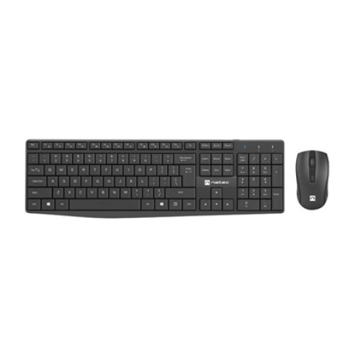Natec , Keyboard and Mouse , Squid 2in1 Bundle , Keyboard and Mouse Set , Wireless , Wireless connection , US , Black