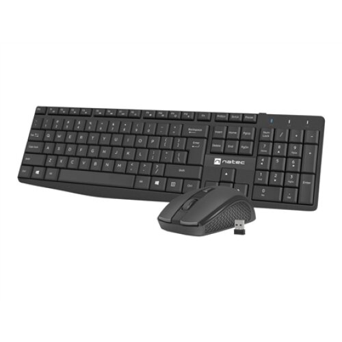 Natec , Keyboard and Mouse , Squid 2in1 Bundle , Keyboard and Mouse Set , Wireless , Wireless connection , US , Black