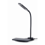 Gembird , Desk lamp with wireless charger (black + white) , TA-WPC10-LED-01-MX , lm , 10 W , 2893-7072 K , h , 2 pcs , LED lamp , 5 V , kg