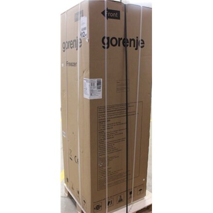 Gorenje Freezer , FN617EES5 , Energy efficiency class E , Upright , Free standing , Height 172 cm , Total net capacity 240 L , No Frost system , Display , Stainless Steel , DAMAGED PACKAGING