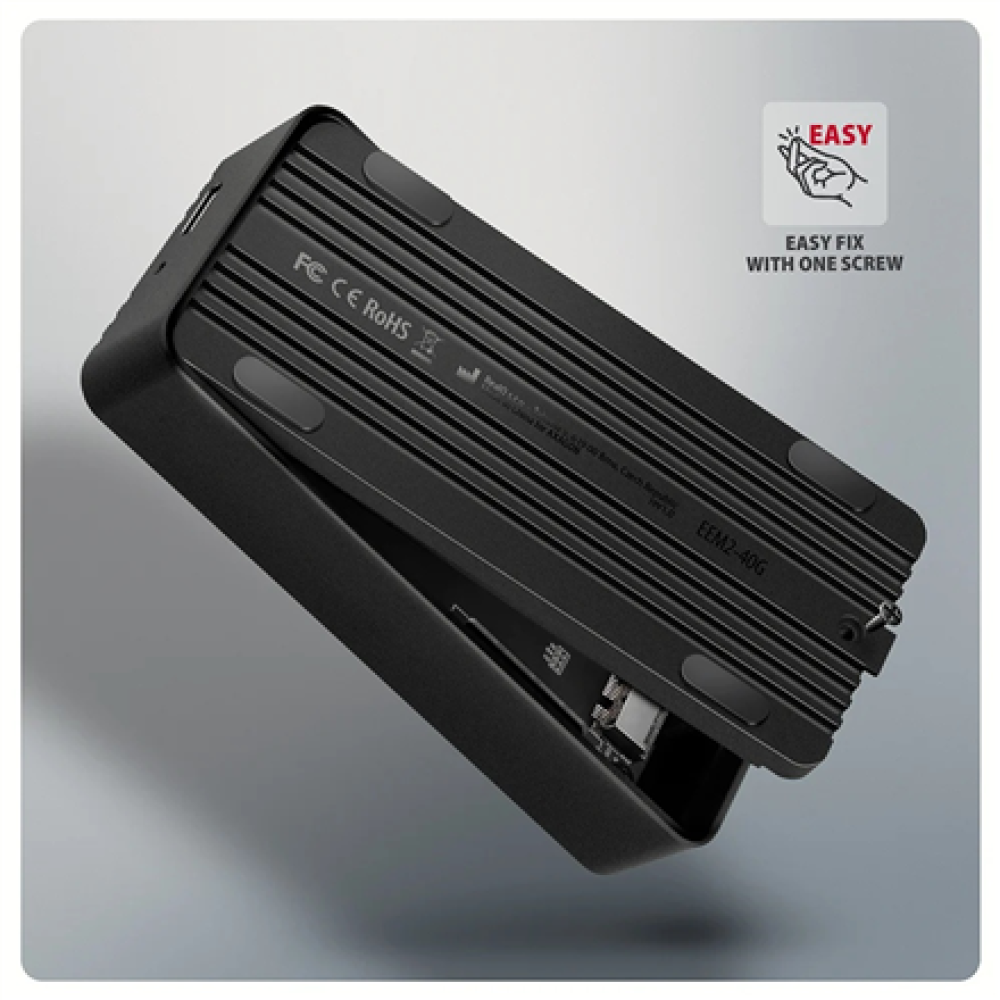 AXAGON USB-C 40Gbps external enclosure for M.2 NVMe SSD , EEM2-40G