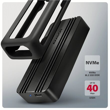 AXAGON USB-C 40Gbps external enclosure for M.2 NVMe SSD , EEM2-40G