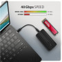 AXAGON USB-C 40Gbps external enclosure for M.2 NVMe SSD , EEM2-40G