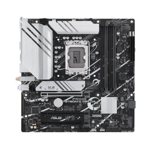 Asus PRIME B760M-A WIFI D4 Processor family Intel, Processor socket LGA1700, DDR4 DIMM, Memory slots 4, Supported hard disk drive interfaces SATA, M.2, Number of SATA connectors 4, Chipset Intel B760, mATX
