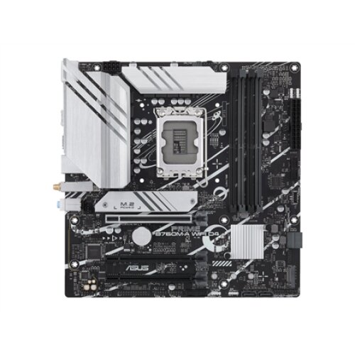 Asus PRIME B760M-A WIFI D4 Processor family Intel, Processor socket LGA1700, DDR4 DIMM, Memory slots 4, Supported hard disk drive interfaces SATA, M.2, Number of SATA connectors 4, Chipset Intel B760, mATX