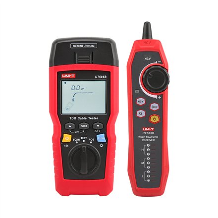 UNI-T UT685B KIT Universal Network Cable Tester, RJ45, RJ11 and Coaxial, 500 m, PoE 802.3af/at/bt, Ethernet Port Test , UNI-T