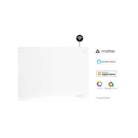 Mill , Heater , GL400WIFI3 WiFi Gen3 , Panel Heater , 400 W , Suitable for rooms up to 4-6 m² , White , IPX4