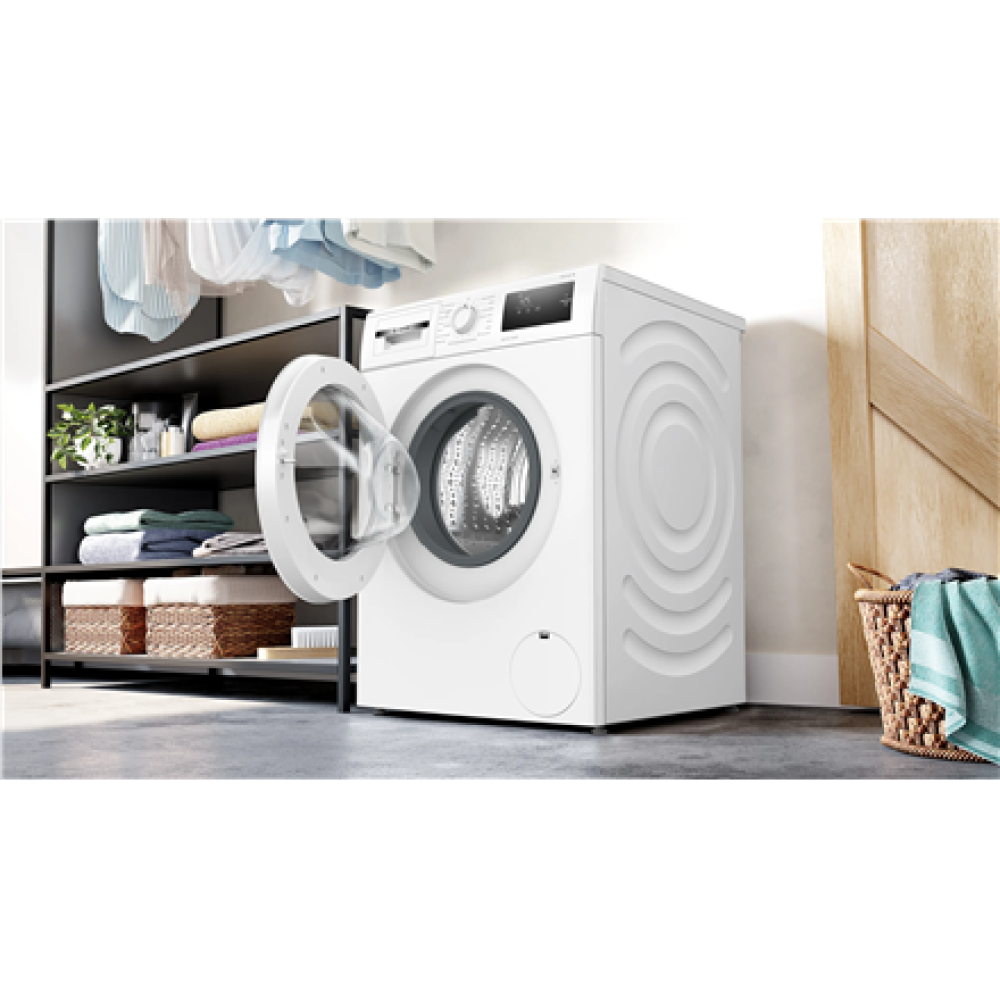 Bosch Washing machine , WAN2808LSN , Energy efficiency class A , Front loading , Washing capacity 8 kg , 1400 RPM , Depth 63 cm , Width 60 cm , Display , LED , Steam function , White