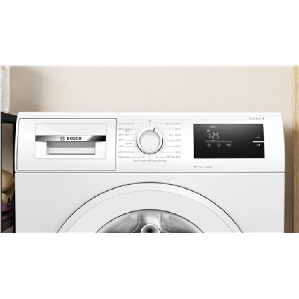 Bosch Washing machine , WAN2808LSN , Energy efficiency class A , Front loading , Washing capacity 8 kg , 1400 RPM , Depth 63 cm , Width 60 cm , Display , LED , Steam function , White