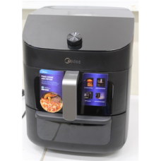 SALE OUT. Midea MAD1100DADK Air fryer digital,Two-zone cavity, 6.4L + 4.4L , Midea , Two Zone Airfryer , MAD1100DADK , Power 1850 W , Capacity 4.4/6.4 L , Rapid Air technology , Black , UNPACKED, DAMAGED PACKAGING, SCRATCHES ON TOP, DENT ON THE SIDE