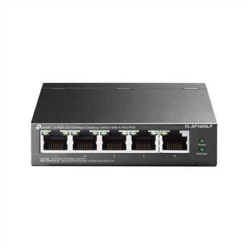 TP-LINK , Switch , TL-SF1005LP , Unmanaged , Desktop , 10/100 Mbps (RJ-45) ports quantity 5 , Power over Ethernet (PoE) ports quantity 4 , Power supply type External