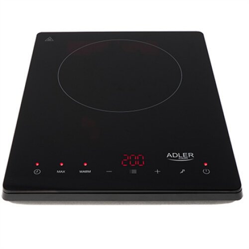 Adler , Hob , AD 6513 , Number of burners/cooking zones 1 , LCD Display , Black , Induction