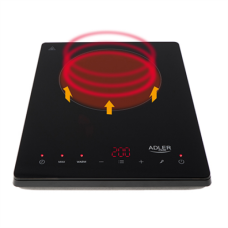 Adler , Hob , AD 6513 , Number of burners/cooking zones 1 , LCD Display , Black , Induction