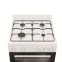 INDESIT Cooker , I6G5KCW , Hob type Gas , Oven type Electric , White , Width 60 cm , Depth 60 cm , Grilling , Energy efficiency class A , 72 L
