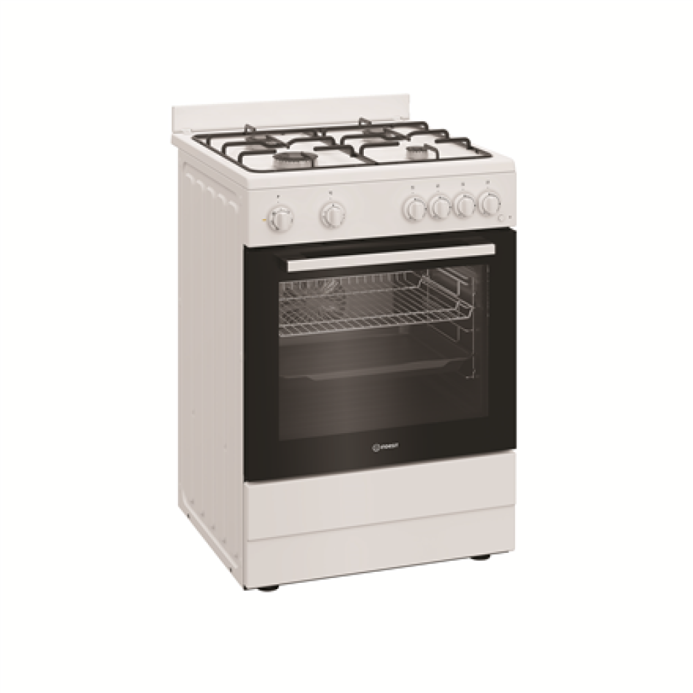 INDESIT Cooker , I6G5KCW , Hob type Gas , Oven type Electric , White , Width 60 cm , Grilling , Depth 60 cm , 72 L
