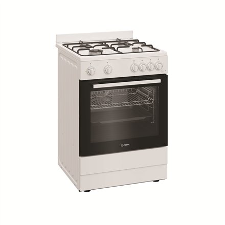 INDESIT Cooker , I6G5KCW , Hob type Gas , Oven type Electric , White , Width 60 cm , Depth 60 cm , Grilling , Energy efficiency class A , 72 L