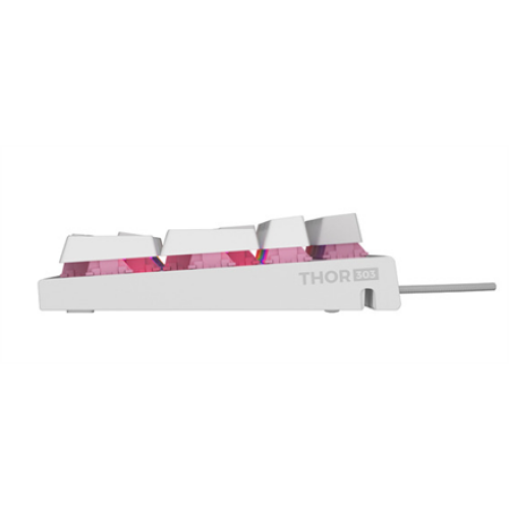 Genesis THOR 303 , Mechanical Gaming Keyboard , Wired , US , White , USB Type-A , Outemu Peach Silent