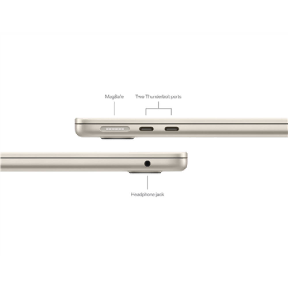 Apple MacBook , Air , Starlight , 13 , 2560 x 1664 pixels , Apple M3 , 16 GB , Solid-state drive capacity 512 GB , Apple M3 chip 8-core CPU/10-core GPU , macOS , 802.11ax , Bluetooth version 5.0 , Keyboard language Russian , Keyboard backlit , Warranty 12