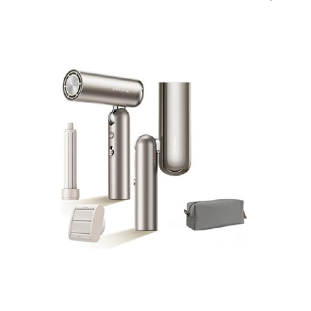 Dreame , Hair dryer , AHD51 Pocket Pro , 1300 W , Number of temperature settings 5 , Ionic function , Titanium Gold
