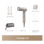 Dreame , Hair dryer , AHD51 Pocket Pro , 1300 W , Number of temperature settings 5 , Ionic function , Titanium Gold
