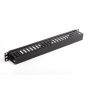 SOMI Networks , 19“ Cable Management Bar with Plastic Duct and Cover , CMB-04 , Black , Ring Diameter 45x50mm