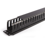 SOMI Networks , 19“ Cable Management Bar with Plastic Duct and Cover , CMB-04 , Black , Ring Diameter 45x50mm
